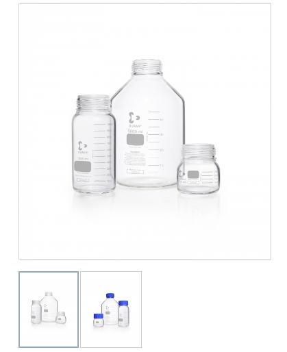 Chai Trung Tính Miệng Rộng, trong suốt - GLS 80 - DURAN®